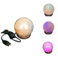 thumbnail image 1 of Himalayan Spherical LED Salt Crystal Lamp Natural Negative Ionizer USB Power, 1 of 1