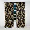 thumbnail image 2 of Designart "Mysterious Elegance In Black And Gold" Marble Blackout Curtain Single Panel, 2 of 4