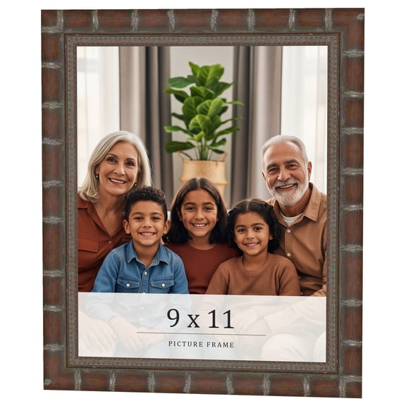 9x11 Dark Brown Bamboo Real Wood Picture Frame Width 1.5 inches | Interior Frame Depth 0.5 inches |