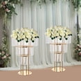 2PCS 28.34in Height Modern Round Gold Floral Display Racks for Festival ...