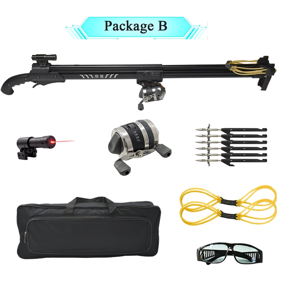 Runzkzy Laser Fishing Slingshot with Reel and Arrow for Outdoor Fish Shooting