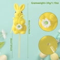 thumbnail image 2 of Flocked Bunny Figurines with Bowtie & Sunflower - 7.8" Easter Tabletop Decorations for Spring Centerpieces, Home Office, Lawn, and Garden Party Sculpture Decor, 2 of 5