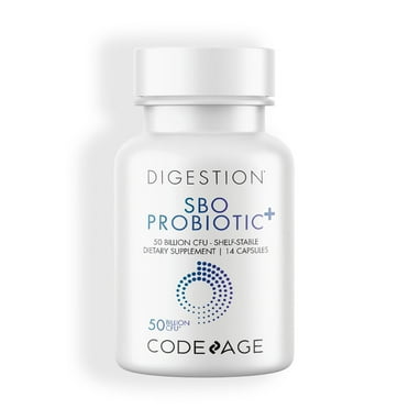 Codeage SBO Probiotics 50 Billion CFUs, Unisex, Travel Sized Probiotic - 14 Capsules