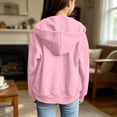 thumbnail image 3 of Hoodies for Teen Girls Zip Up Cute Hoodies Fall Jacket OverSized Casual Sweatshirts with Pocket (APink,5-6 Years), 3 of 6