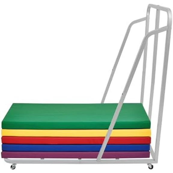 Rest Mat Trolley Storage Cart, Teaching Rolling Cart for Sleeping Mats, Mobile Nap Mats & Soft Play Equipment Storage with 5 360° Swivel Casters for Home Game Rooms, School Classrooms