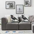 thumbnail image 4 of Sparrow Black and White Animal Throw Pillow Sleeping Sofa Cushion Cover, 4 of 7