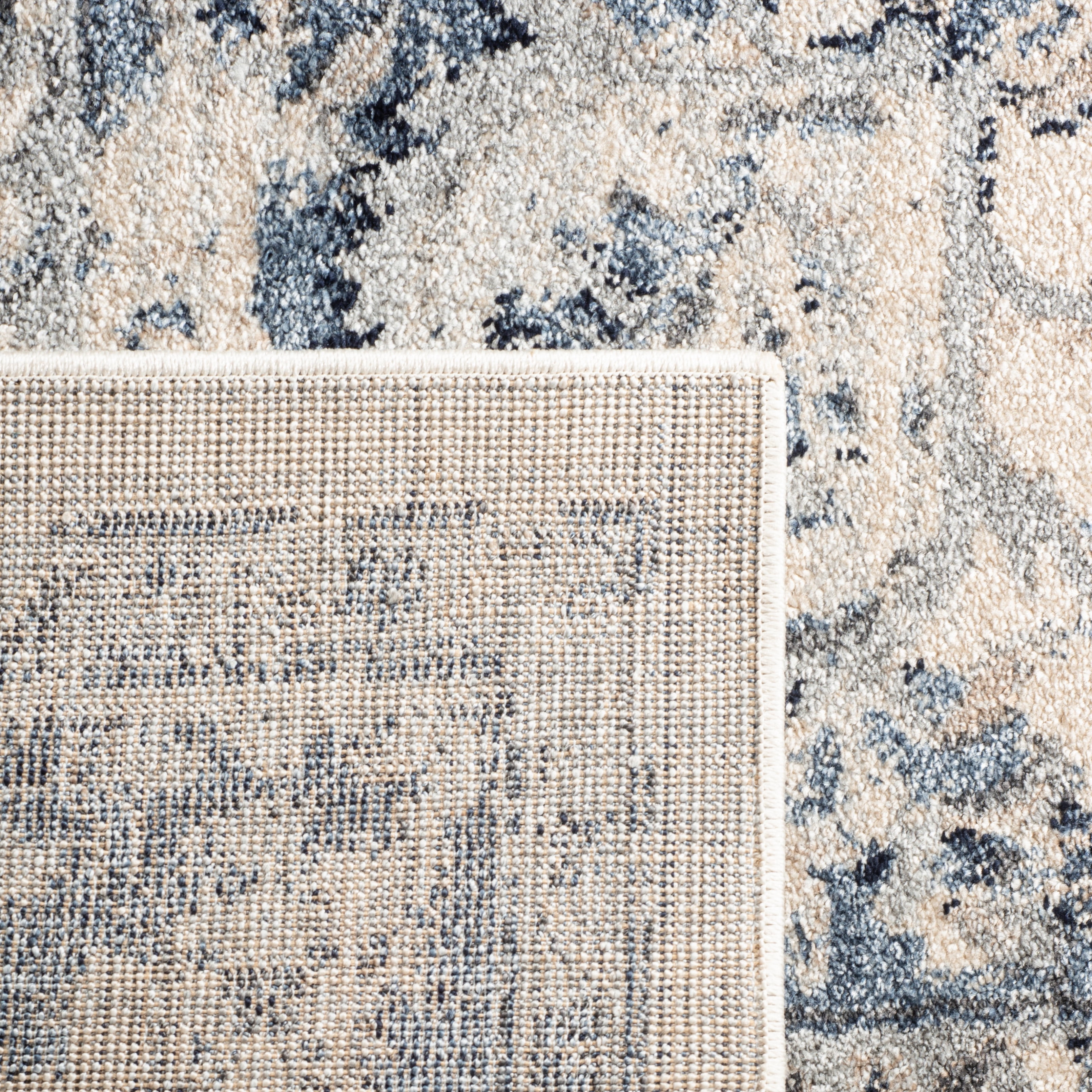 SAFAVIEH Charleston Zharko Floral Area Rug, Ivory/Navy, 10' x 10' Square