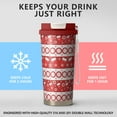 thumbnail image 2 of Christmas 18oz Double Drinking Coffee Mug – Vacuum Insulated Stainless Steel Travel Cup with Leakproof Lid, 316 Steel Thermos Tumbler for Hot & Cold Beverages, 2 of 7