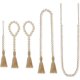 thumbnail image 1 of Guirnalda de cuentas de madera con borlas de yute YONGSHENG Juego de 5, 1 of 5