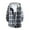 Blue, variant on Tumotour Flannel Hoodie For Men Button Down Scottish Plaid Long Sleeve V-Neck Coat Casual Lightweight Drawstring Hooded Shirt