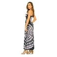 thumbnail image 3 of Riviera Sun Strapless Tube Maxi Dress Summer Dresses (Black / Pink, Medium), 3 of 3