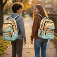 thumbnail image 3 of Xixirimido Kids Backpacks for Boys Girls, 17 Inch Large Capacity Backpack Toddler Elementary Schoolbag for Teens Students Lightweight Durable Bookbag, Green Orange Marble, 3 of 8