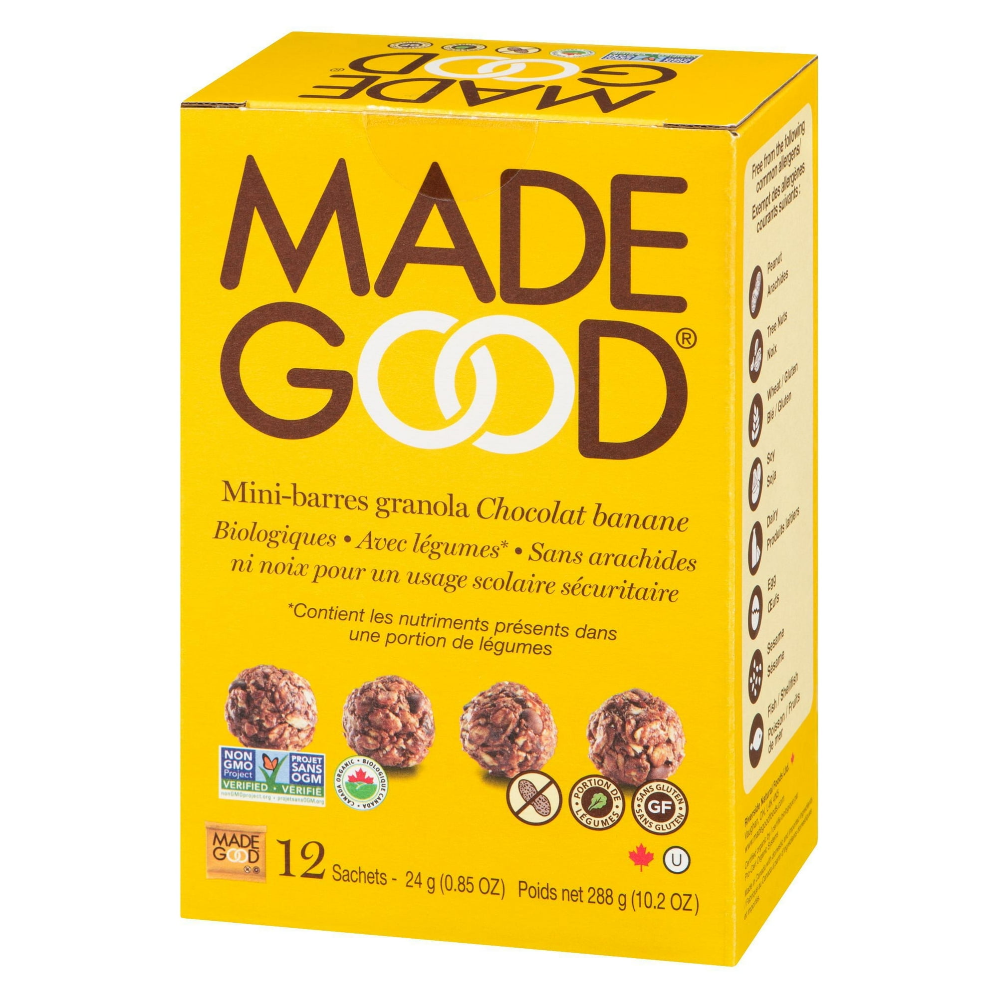 Made Good Mini Barres granola Chocolat Banane