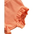 thumbnail image 5 of 2Pcs Baby Girls Outfit, Toddlers Summer Sweet Style Solid Color High Waist Elastic Lace Shorts + Bow Headwear Set, 5 of 8