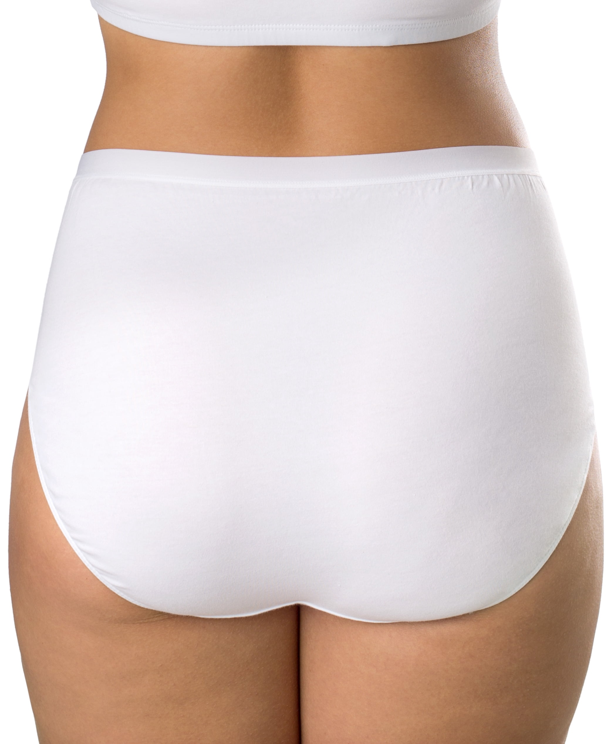 Plus Cotton Spandex High Cut Brief