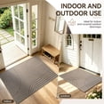 thumbnail image 5 of Front Door Mat 17''x30'', Brown Absorbent Muddy Dirt Resist Washable Non Slip Low-Profile Indoor Doormat, Easy Clean Welcome Entryway Door Mats, 5 of 9