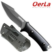 Oerla OLF-1009 Tactical Fixed Blade Knife 3.8 inch Blade with Black G10 Handle