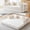 Beige White 79"Convertible Sofa Bed, variant on Convertible Sofa Bed, 6 in 1 Folding Floor Futon Couch Sleeper with Fixed Frame, Corduroy Modular Sofa Bed with Removable Armrests & Pillows, No Assembly for Living Room Bedroom (Orange)