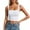 White, variant on Womens Tank Top Women's Stretchy Square Neck Ribbed Crop Camisole Cami Tops for Women Beige L