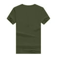 thumbnail image 3 of JINMGG Womens Plus Size $5 Unisex T-Shirt Printed Pattern Casual Fashion Soild Color Short Sleeve Tops Army Green XXXL, 3 of 8