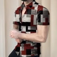 thumbnail image 3 of Chemise Homme Col Rabattu Classique Imprimé Géométrique Numérique Chemise Homme, 3 of 5