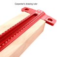 thumbnail image 2 of fashionhome Ruler T-type Aluminium Alloy Professional Precise Scribing Gauge Woodworking Scribe Tool DIY Tools Parallel Carpenter 300MM 600MM, 2 of 6