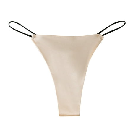 Yuhangmm Women s Panties Women Sports Fitness Underwear Sexy Thin Sling Ice Silk Seamless Mid Waist T Pants Underwear High Waist Panties for Women