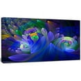 thumbnail image 2 of Design Art 'Blue Fractal Flower Bouquet' Graphic Art on Wrapped Canvas, 2 of 2