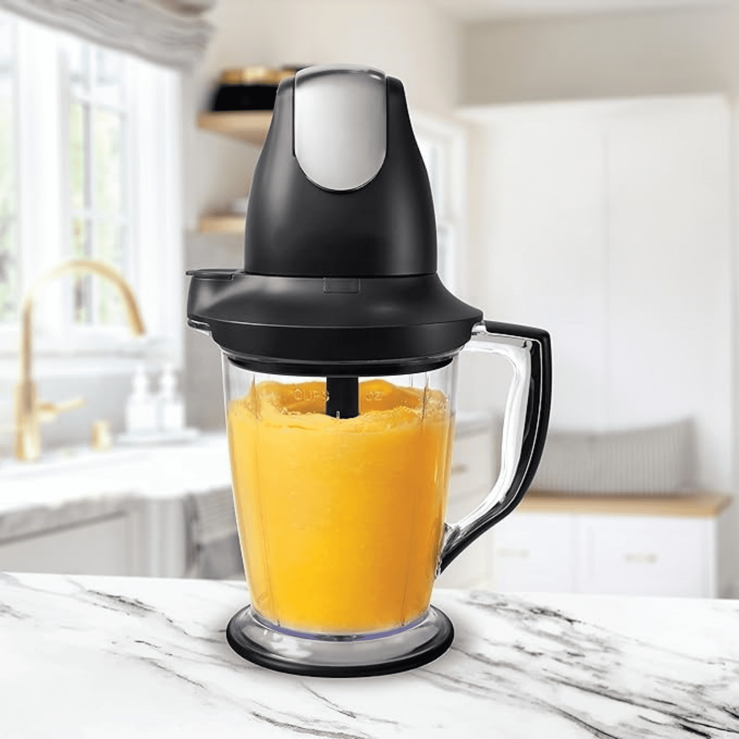 Blender/Food Processor with 450-Watt Base, 48oz Pitcher, 16oz Chopper Bowl, and 40oz Processor Bowl for Shakes, Smoothies, and Meal Prep,Black