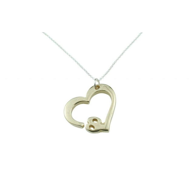 8th Anniersary Open Heart Pendant With Cut Out 8 Design - Made From Solid Bronze (lpheart8p-b)