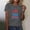 Gray, variant on Plus Size American Flag Shirts Women Patriotic Shirts USA Flag Graphic T-Shirt 4th of July Tee Tops