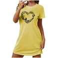 thumbnail image 2 of Mefallenssiah Chemise de Nuit Courte Surdimensionnée pour Femmes Mode Imprimé Poitrine Manches Courtes, 2 of 7