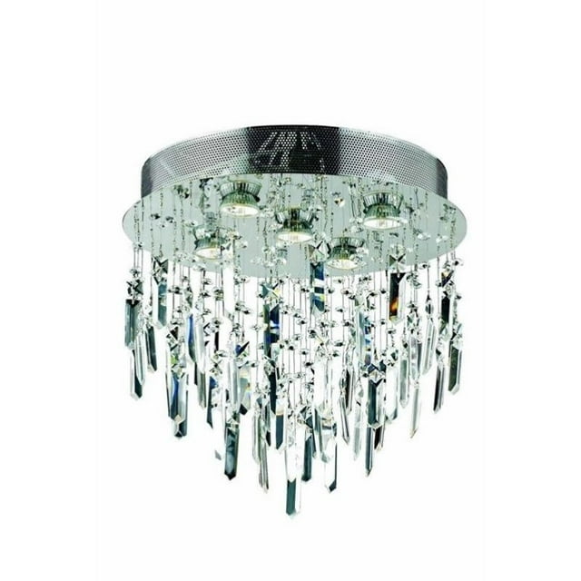 Elegant Lighting Galaxy 16" 5 Light Spectra Crystal Flush Mount