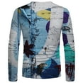 thumbnail image 4 of TIHLMK Mens Long Sleeve T Shirts Summer Men's Loose Round Neck 3d Printing Long-sleeved T-shirt Top, 4 of 5