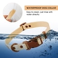 thumbnail image 7 of Wolfone Waterproof Dog Collar with Quick Release Buckle， Cute Adjustable Collar for Dogs Comfort Sturdy Durable Odor Proof Easy Care（Cookie Chocolate 37.5-55cm）, 7 of 7