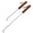 Silver 17+12 Inch, variant on AFACUHX Pigtail Food Flipper 2Pcs 12 Inch Meat Turner Hook Stainless Steel BBQ Food Flipper with Hooks Meat Turner with Wooden Handle Grill Accessories for BBQ Grilling Griddle Kitchen Cooking