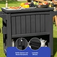 thumbnail image 6 of ModFusion 85 Quart Rolling Cooler & Serving Cart – 50 Bottle Capacity, Resin, Wheels, Drain Plug, Black – Ideal for Outdoor BBQs, Pool Parties, and Gatherings, 6 of 10