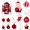 Red, variant on Hvmvliv Christmas Tree Ornaments(40pc) Christmas Balls Decorations Shatterproof Plating Mini Hanging Ornament Christmas Tree Decorations for Indoor