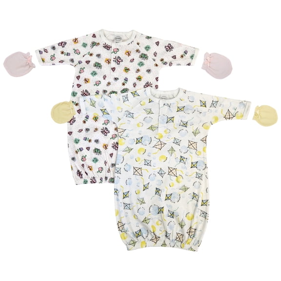 Bambini Layette Newborn Baby Girl 4 Piece Gown Set