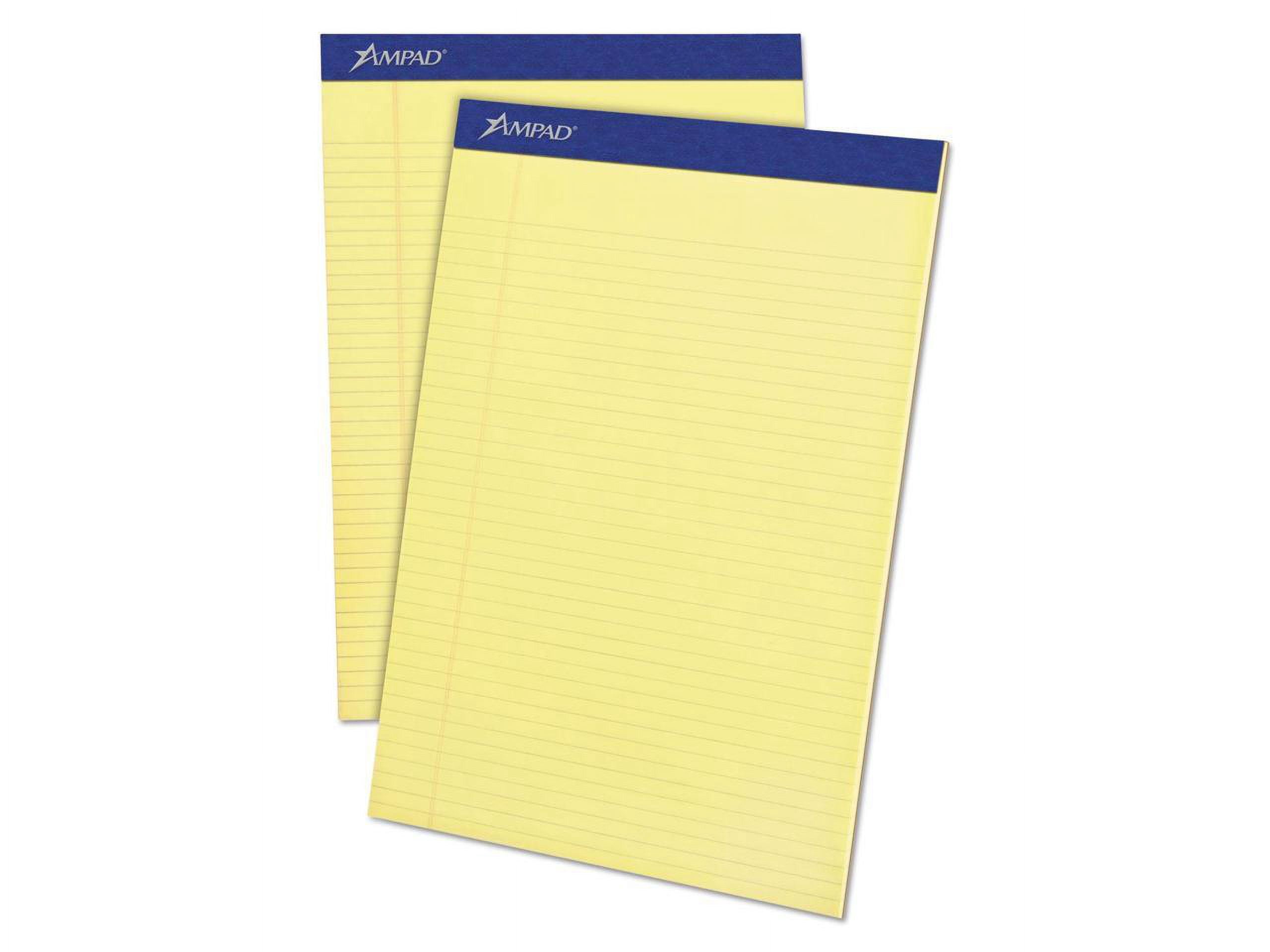 Legal Ruled Pads Narrow Rule, 8.5 x 11.75, Canary, 50 Sheets, 4/Pack