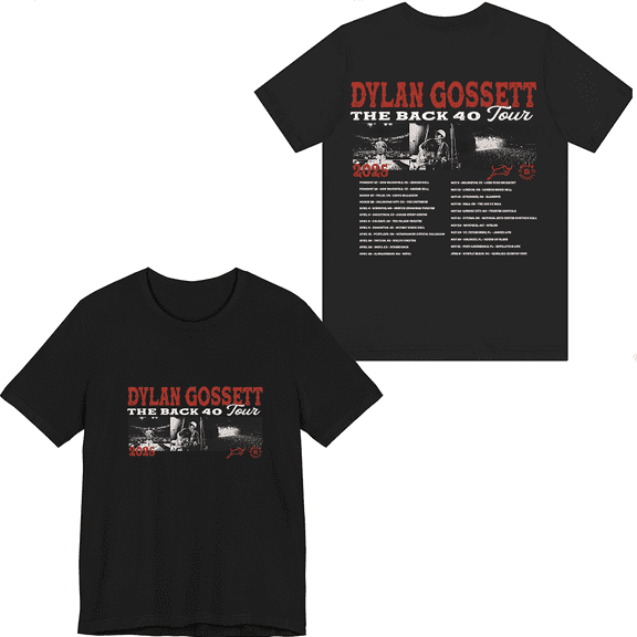Dylan Gossett Merch The Back 40 Tour T-shirt Fashion Unisex Shirt Short Sleeve Casual Graphic Tee