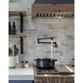 thumbnail image 2 of Wowow Wall Mount Pot Filler Faucet with Double Joint Swing Arm in Rose Gold and Black, 2 of 7