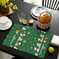 thumbnail image 2 of Merry Christmas Xmas Cookies Snowflake Candy Cane Dining Table Placemats 4PCS Heat-resistant Placemats 12 X 18 Inch Winter Table Mats for Party Kitchen Dining Decoration for Kitchen Dining Table, 2 of 5