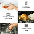thumbnail image 5 of 8 Cups/ 63 Oz 4 Piece (2 containers + 2 Lids) Large Glass Storage/ Baking Containers with Locking Lids . Ideal for Storing food, vegetables or fruits. BPA Free & Leak Proof - Microwave, Oven Safe, 5 of 9
