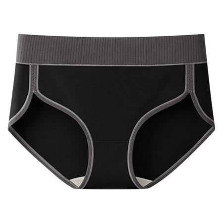 Ohufall Women s Cotton Briefs Underwear Mid-Rise Stretchy Hip Lift Full Coverage Brief Comfort Solid Color Athletic Hipster Panty