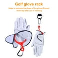 thumbnail image 4 of NIBOLOG ABS Golf Gloves Holder Hand Shaped High Strength Golf Gloves Rack With Carabiner for Outdoor, 4 of 8