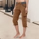 thumbnail image 1 of WILLBEST Pantalones Casuales de Verano para Mujer, Pantalones con Bolsillos, Monos Deportivos para Exteriores, Pantalones Cortos Cargo Finos y Sueltos para Mayor Comodidad y Estilo. Chica, 1 of 6