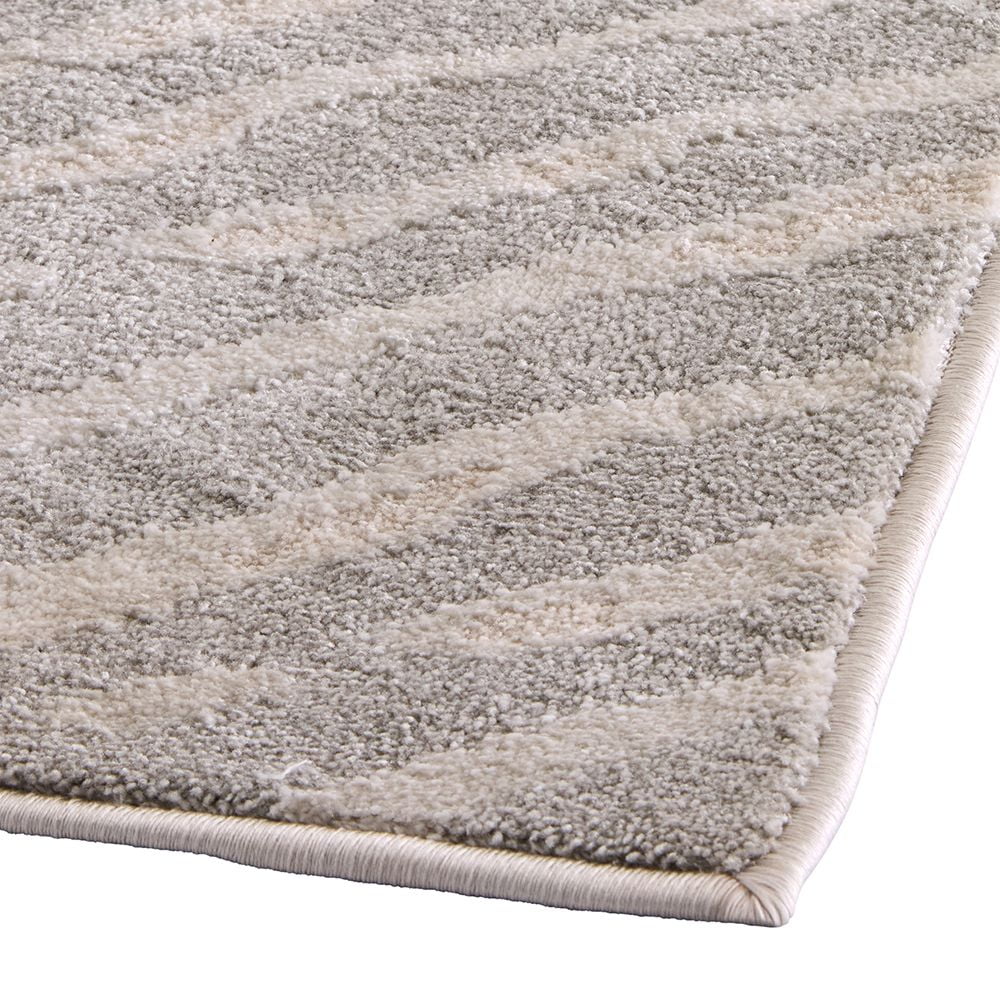 Better Homes & Gardens Kai Carved Ripple Indoor Stain/Fade Resisant Area Rug, Gray, 7'10" x 10'