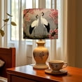 thumbnail image 6 of Linen Drum Lampshades Cranes Beneath Cherry Blossoms Serene Japanese Wildlife 13"x13"x10" Light Shade for Table Lamps Floor Lamp Shades Lampshade Replacement Assembly Required, 6 of 8