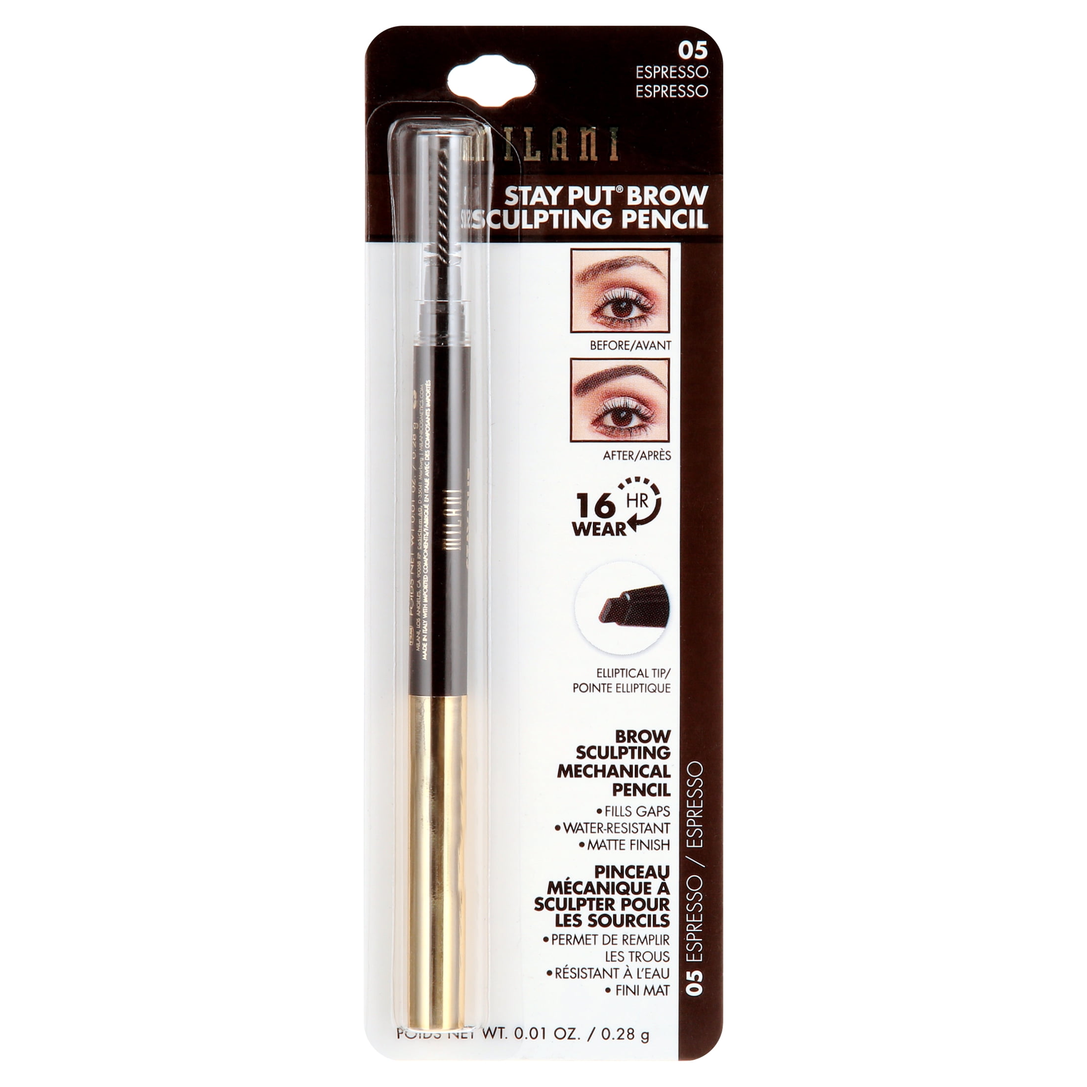 Milani Stay Put Brow Sculpting Mechanical Pencil, Espresso
